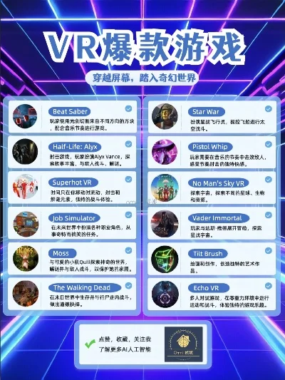 现实虚拟游戏排行榜-虚拟游戏沉浸体验指南