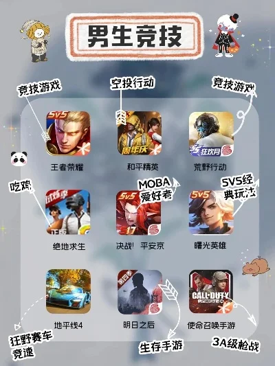 男生的十大游戏-男性玩家必玩游戏推荐