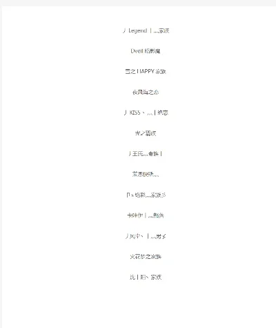 网络游戏昵称排行榜